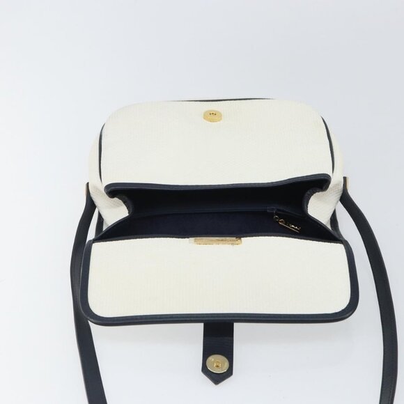 Authentic SAINT LAURENT Shoulder Bag PVC White Gold - Picture 3 of 16